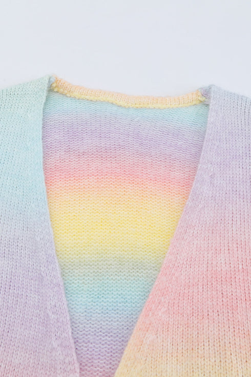 'Fiametta' Multicolour Drop Shoulder Cardigan - Celes Fashion